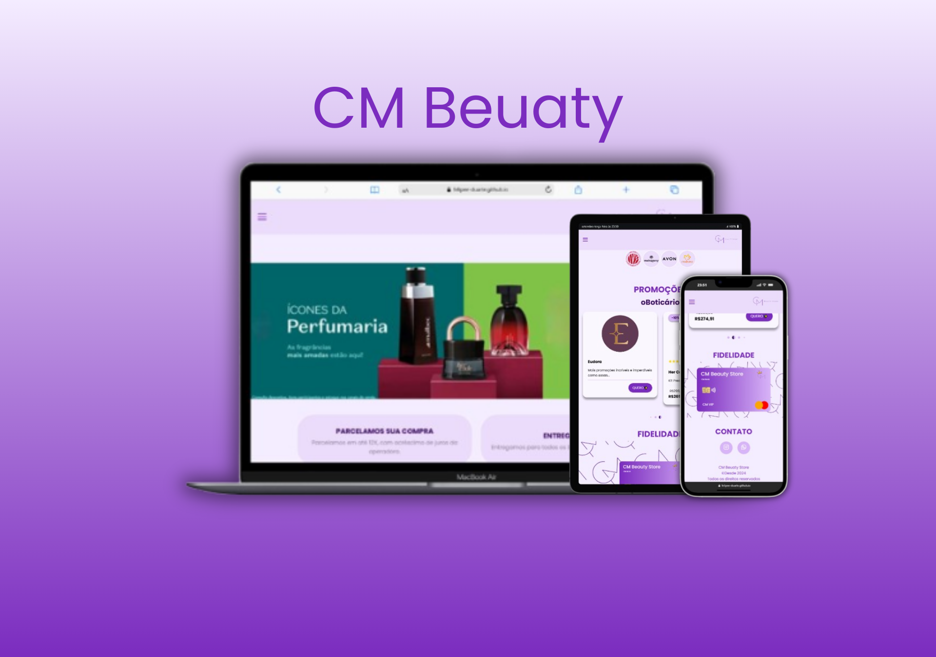 Imagem projeto Cm Beauty